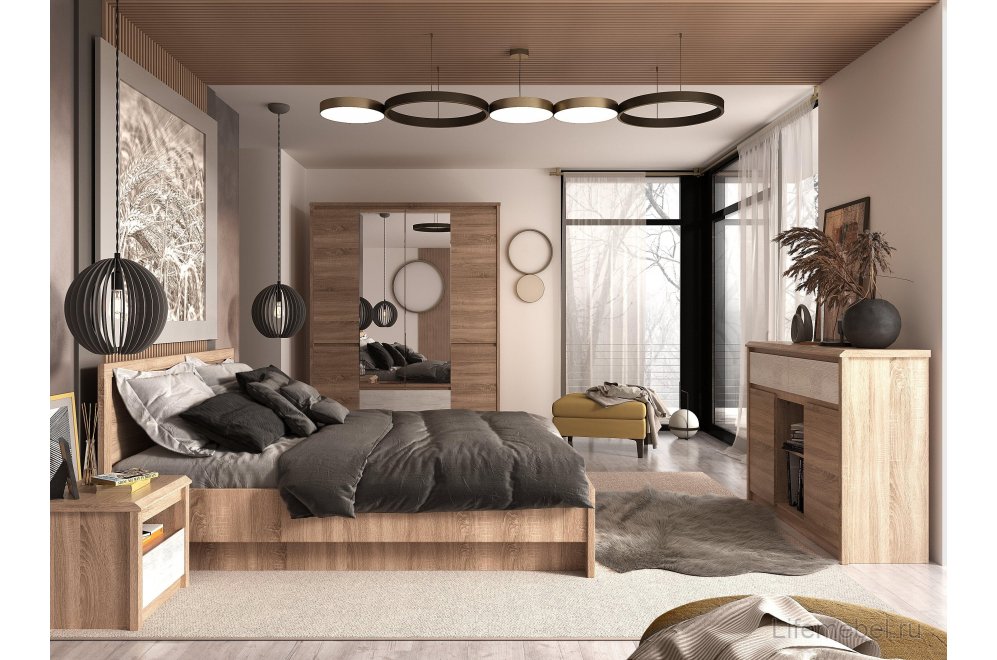 Шкаф Somma 6DG2S Z дуб сонома / сосна каньон