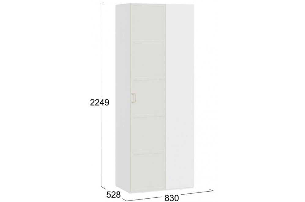 Шкаф Стелла угловой белый холст / белый жемчуг