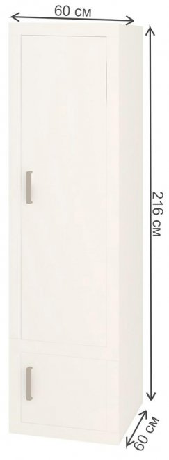 Шкаф Той 60/60 Д БЕБЕ белый / белый