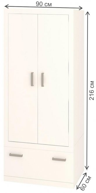 Шкаф Той 90/ 60 Я БЕБЕ белый / белый