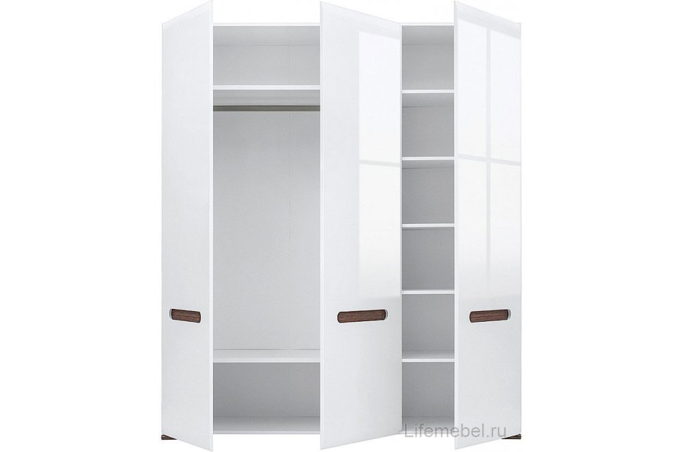 Шкаф трехдверный Azteca S205-SZF3D/21/18 белый глянец