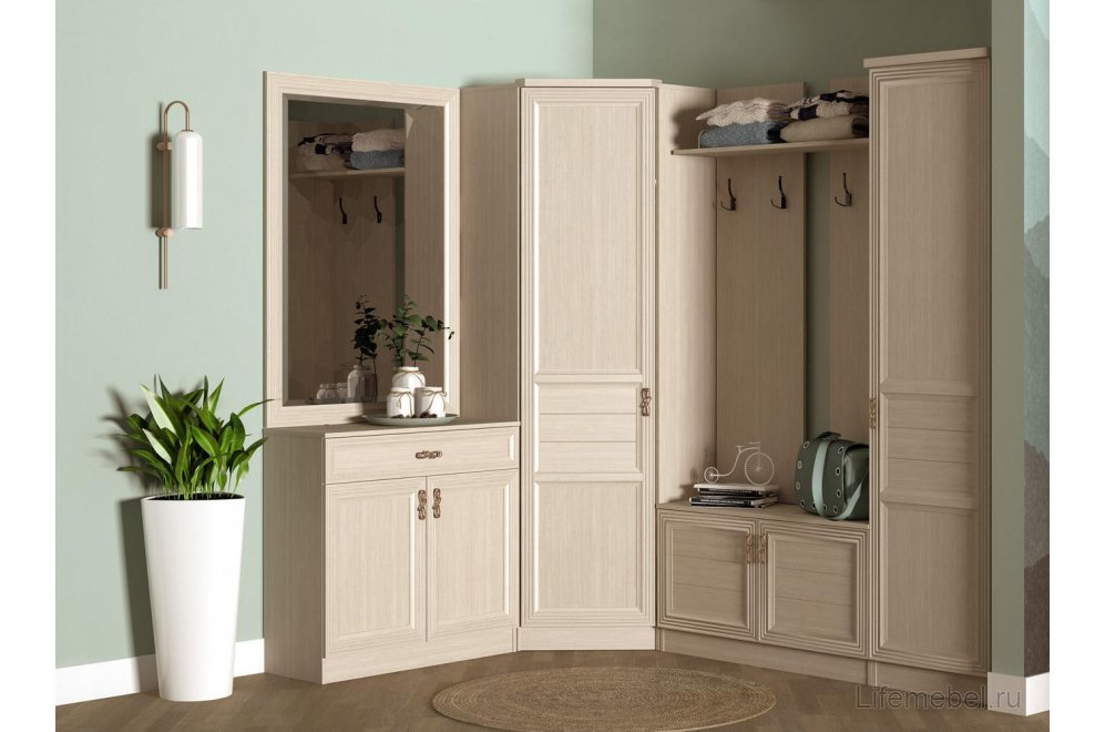 Шкаф угловой Лира №57 дуб нортон светлый