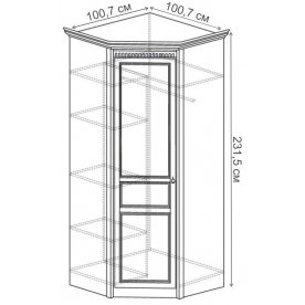 Шкаф угловой Лючия №183
