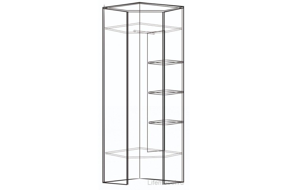 Шкаф угловой Ольга №9 шимо светлый / венге