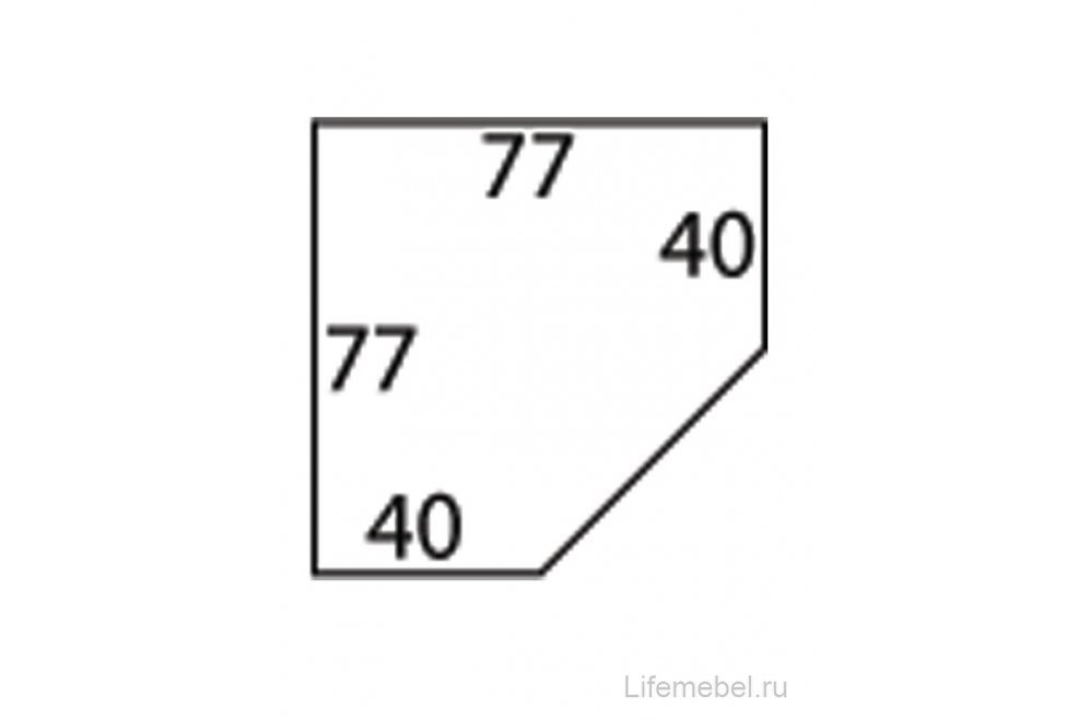 Шкаф угловой Olivia 77х77 с полками дуб анкона