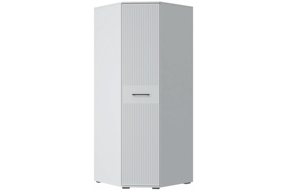 Шкаф угловой Шарлиз белое сияние / белый снег