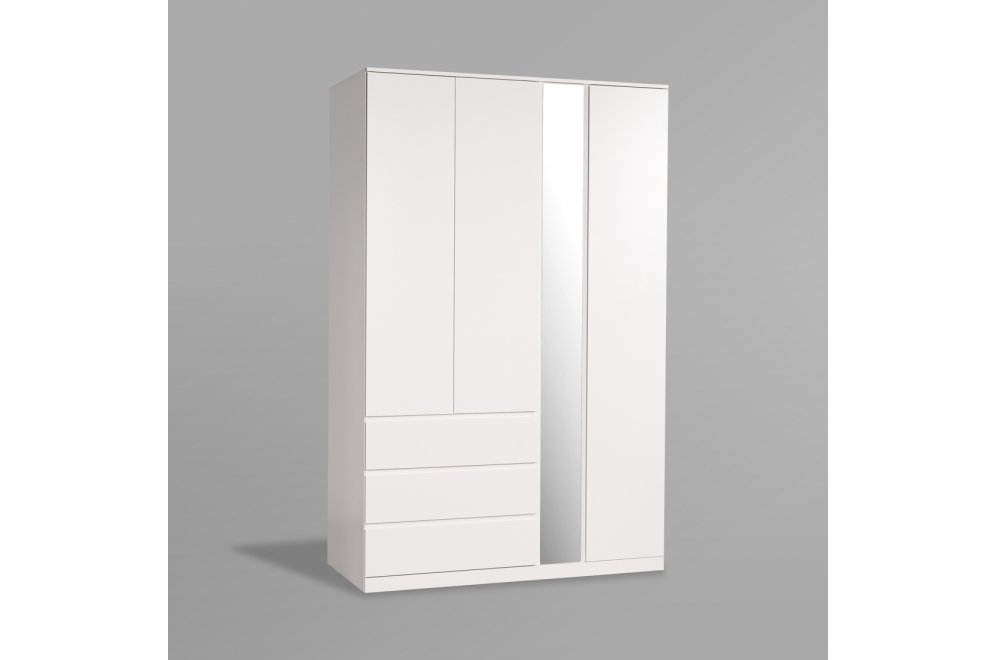 Шкаф Варма Стор 144 с зеркалом белый