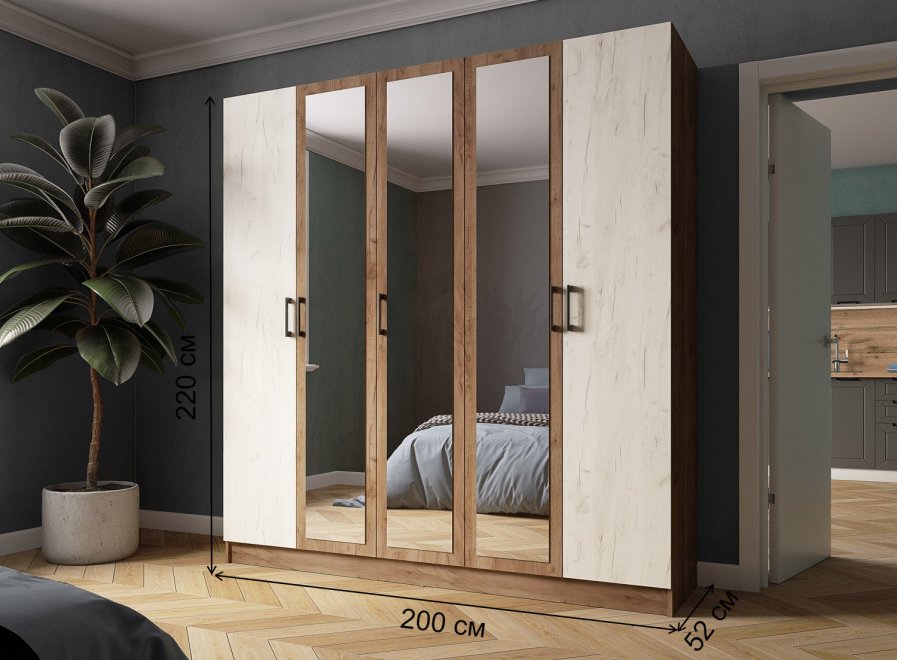 Шкаф Вегас 200 дуб табачный крафт