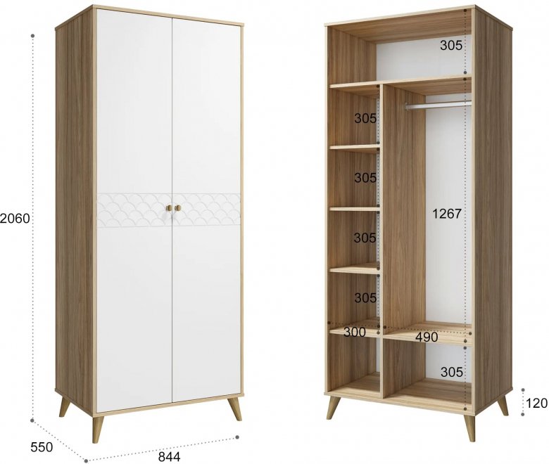 Шкаф Велламо ВО-06 блэквуд ячменный / бланж