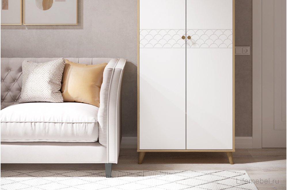 Шкаф Велламо ВО-06 блэквуд ячменный / бланж