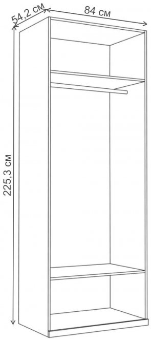 Шкаф Вестра белый шагрень комплектация 2