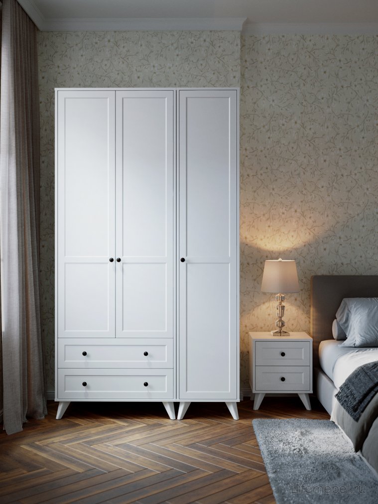 Шкаф Вильям ВМ-11 белый бриллиант / бланж