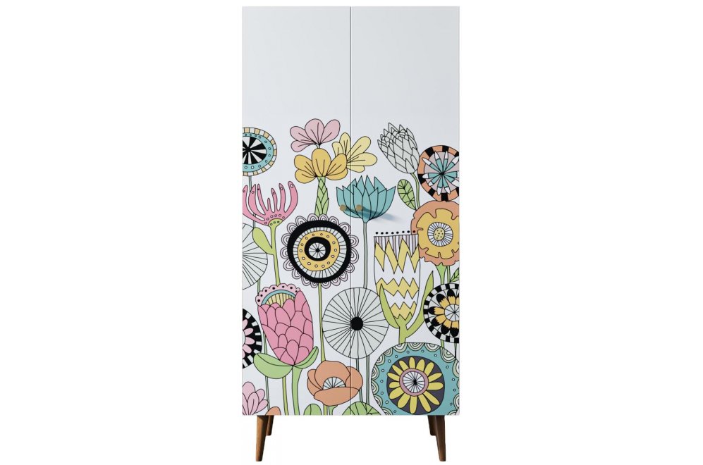 Шкаф Воаб малый орех / принт 3