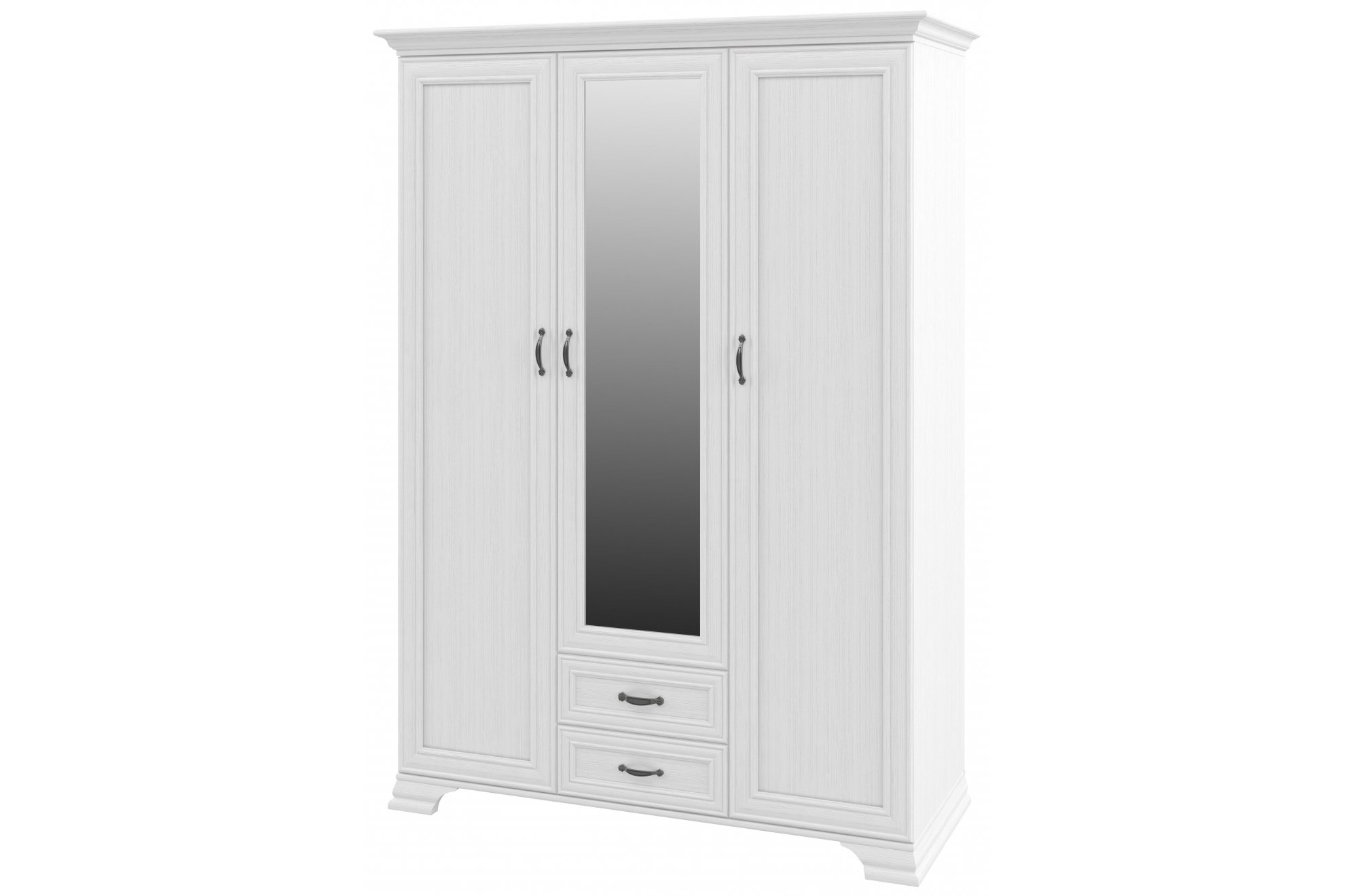 шкаф для одежды в спальню белый четырехдверный