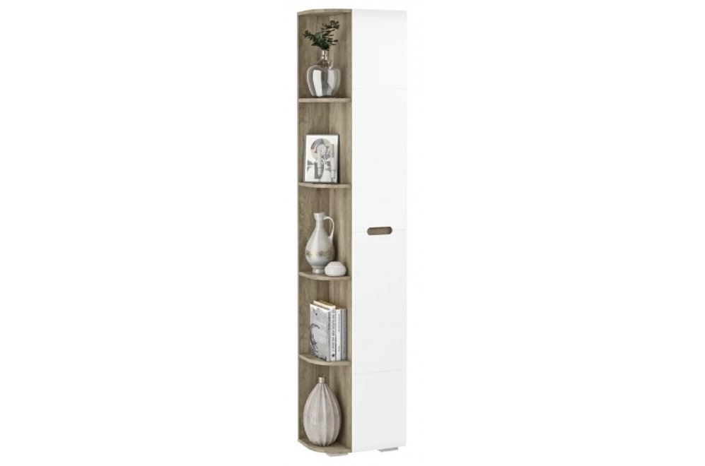 Стеллаж Наоми ПН-15 дуб каньон / белый глянец