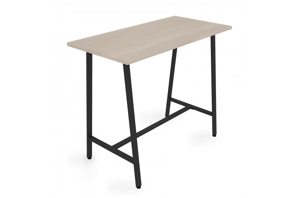 Барный стол Алиас-110-40 (1200*400*1100) шамони светлый/черный