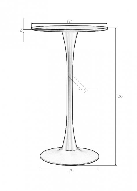 Барный стол Mia Bar белый