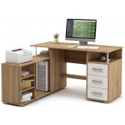 дуб сонома / белый