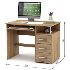 Компьютерный стол Амбер-3К