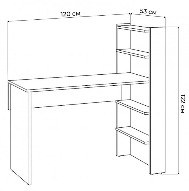 Компьютерный стол Арлет сонома / белый