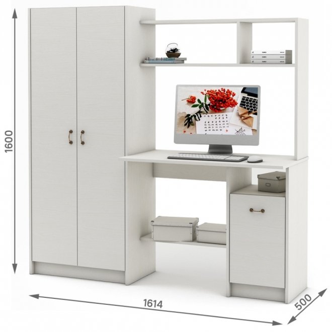 Компьютерный стол Август-13 белый