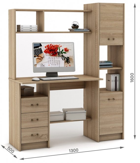 Компьютерный стол Август-4 дуб сонома