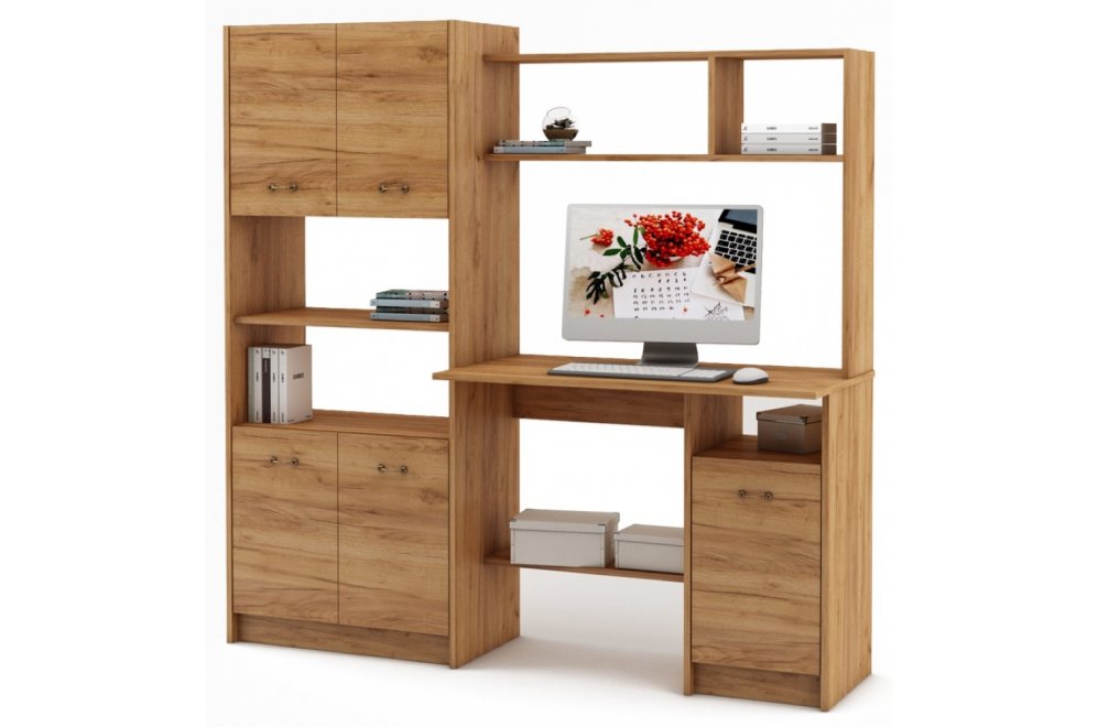 Компьютерный стол Август-9 дуб золотистый