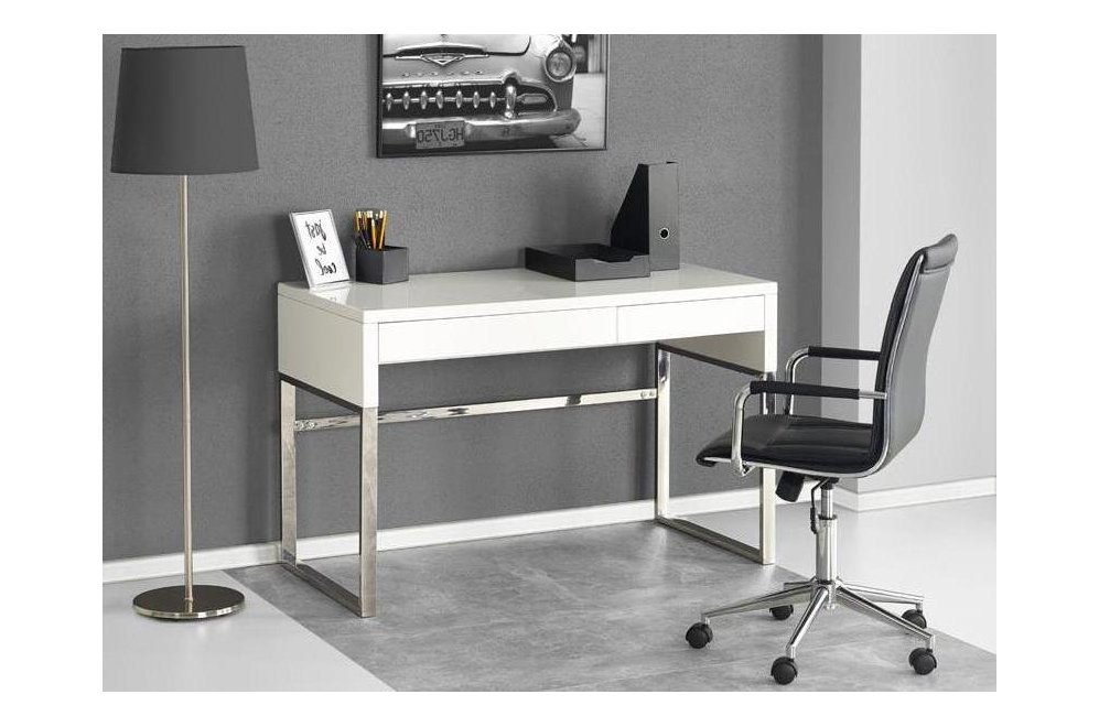 Компьютерный стол Chief белый / хром