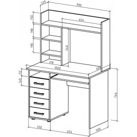 Компьютерный стол Дастин 12