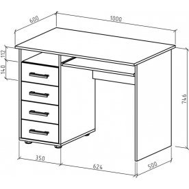 Компьютерный стол Дастин 4