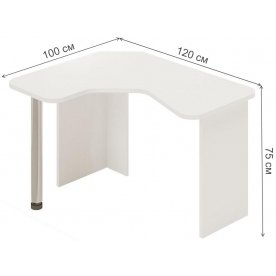 Компьютерный стол Домино Lite СКЛ-ИгрУгл120 БЕ белый левый