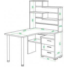 Компьютерный стол Домино СР-132-150 КВ-правый