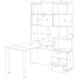 Компьютерный стол Домино СР-500М/140 КБЕК-правый