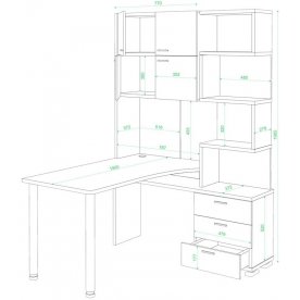 Компьютерный стол Домино СР-500М/190 КБЕК-правый