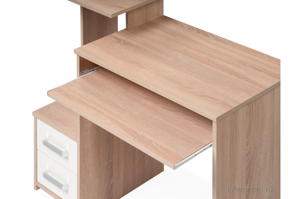Компьютерный стол Джаз-24 левый дуб сонома