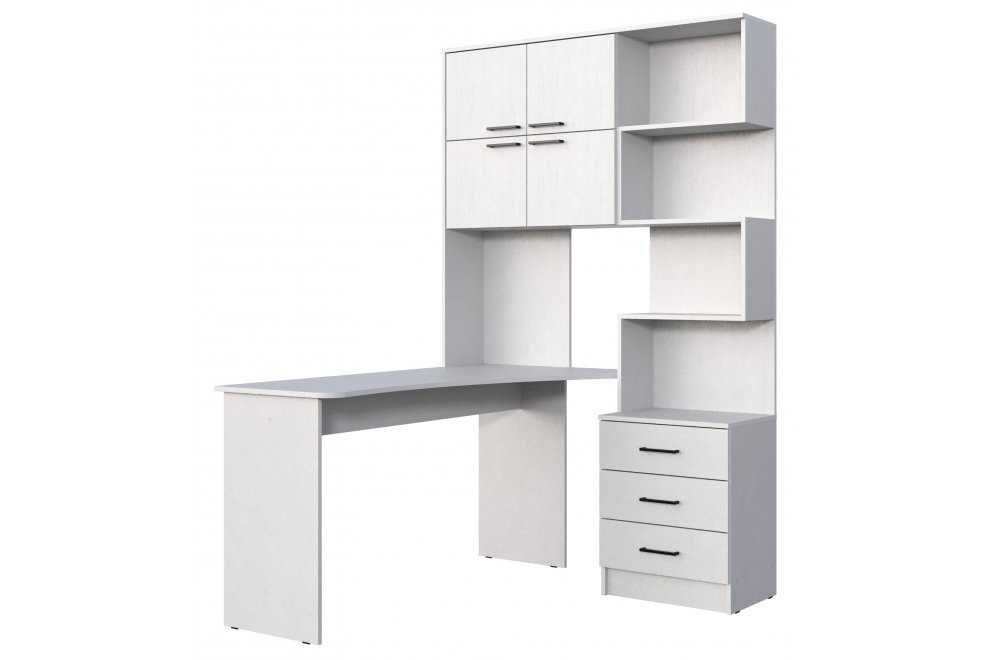 Компьютерный стол Эльброни левый белый
