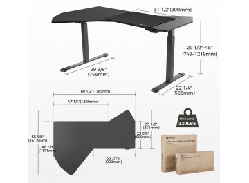 Компьютерный стол Eureka ERK-EDI-FS-MSW