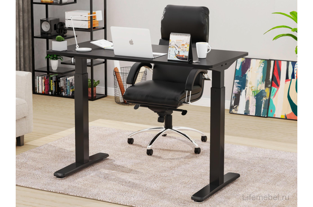 Компьютерный стол Eureka ERK-EHD-4801-B c электрической регулировкой по высоте