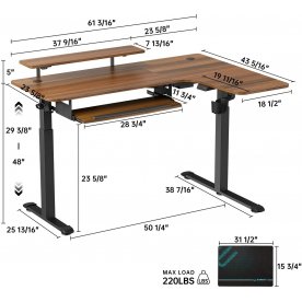 Компьютерный стол Eureka ERK-L60R-WN