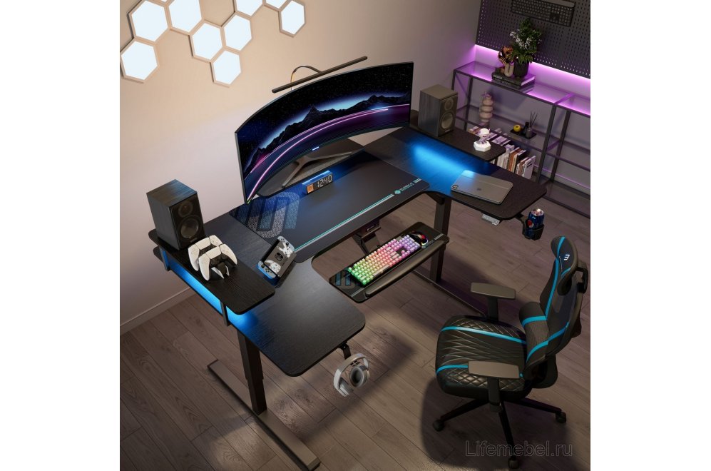 Компьютерный стол Eureka U-71 черный