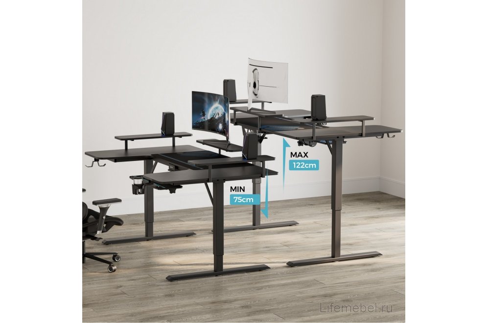 Компьютерный стол Eureka U-71 черный