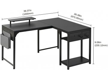 Компьютерный стол Eureka ZX-L150B-B-RU