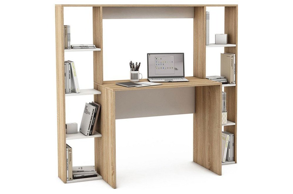 Компьютерный стол Нокс-7 дуб сонома / белый