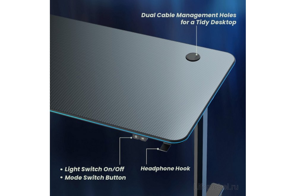 Компьютерный стол Foxgear Fidel черный