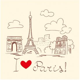 Компьютерный стол Галерея 1200 (с радиусной надстройкой) ясень шимо темный / крем / рисунок Париж