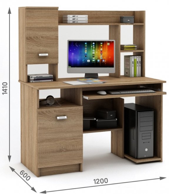 Компьютерный стол Имидж-11 дуб сонома