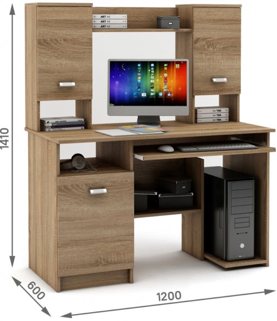 Компьютерный стол Имидж-13 дуб сонома