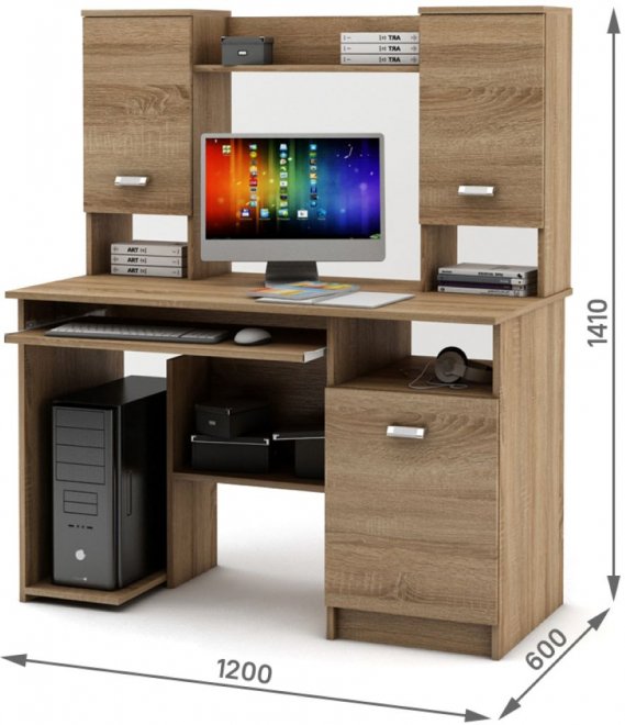 Компьютерный стол Имидж-14 дуб сонома