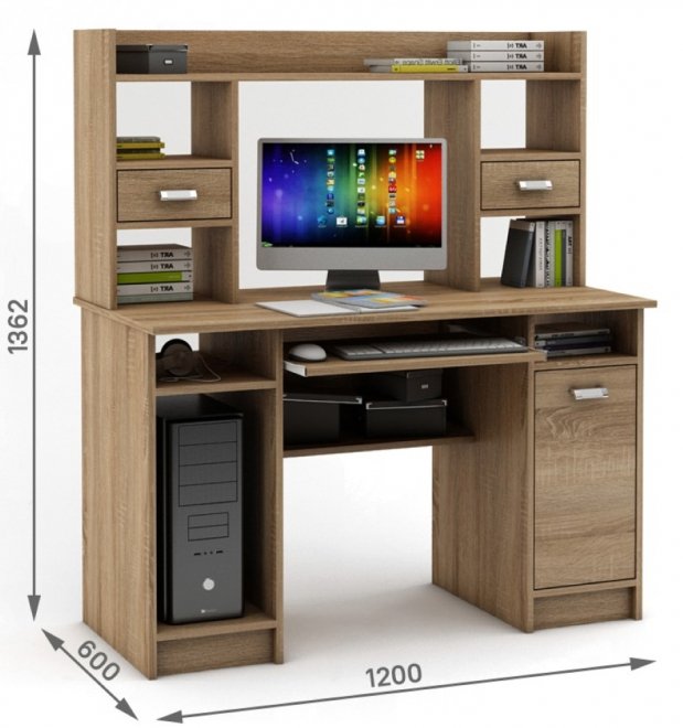 Компьютерный стол Имидж-31 дуб сонома