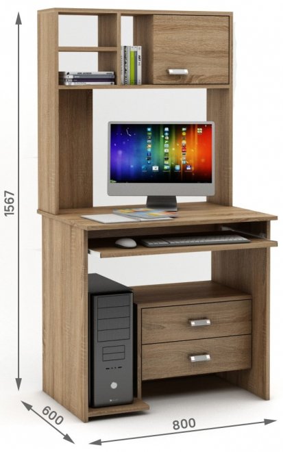 Компьютерный стол Имидж-35 дуб сонома